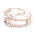 thumbnail image 3 of Baguette Cut White Natural Diamond Enhancer Ring Guard In 14K Solid Rose Gold (0.5 Ct), 3 of 7