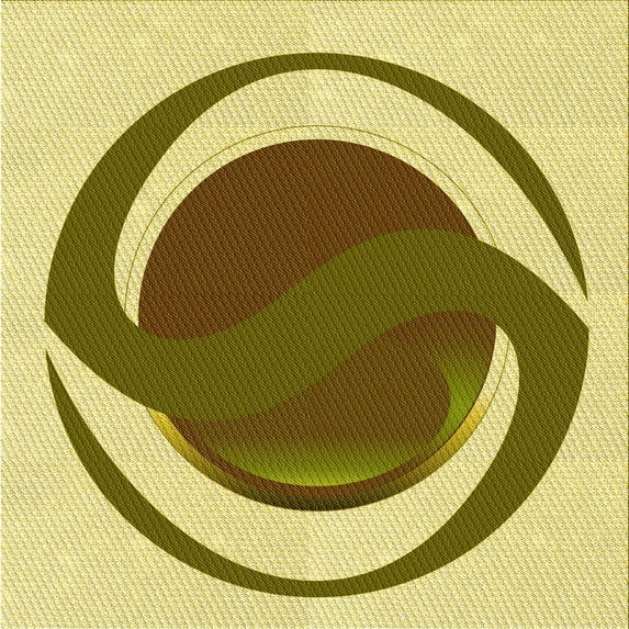 Ahgly Company Indoor Square Patterned Dark Yellow Green Area Rugs, 5' Square