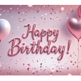 thumbnail image 4 of Pink Balloons Birthday Banner Decorative Background Polyester Material for Birthday Party Celebration Indoor Decoration, 4 of 4