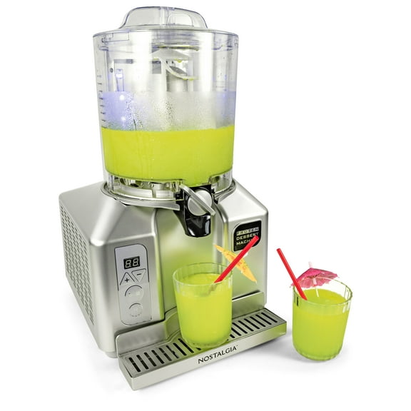 Nostalgia Frozen Drink Maker 2.8 Liter Blender, Smoothies or Slushies, Stainless Steel