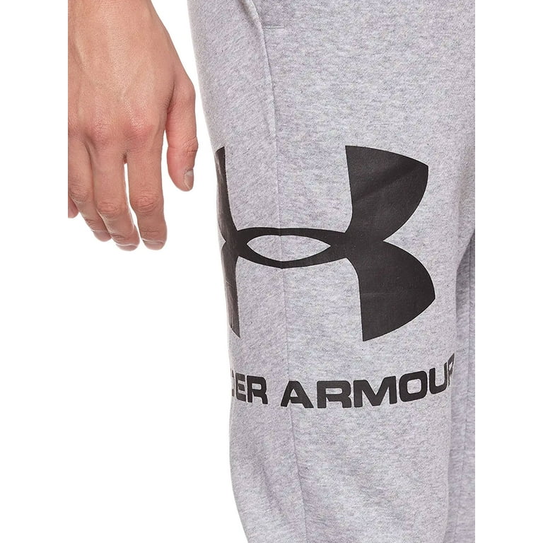 Under Armour Mens UA Rival Fleece Jogger Pants X-Large Grey/Black - NWT 