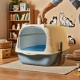 thumbnail image 4 of BKER Enclosed Cat Litter With Litter Pads For Indoor Cats Odor Control Privacy Tray, 4 of 5
