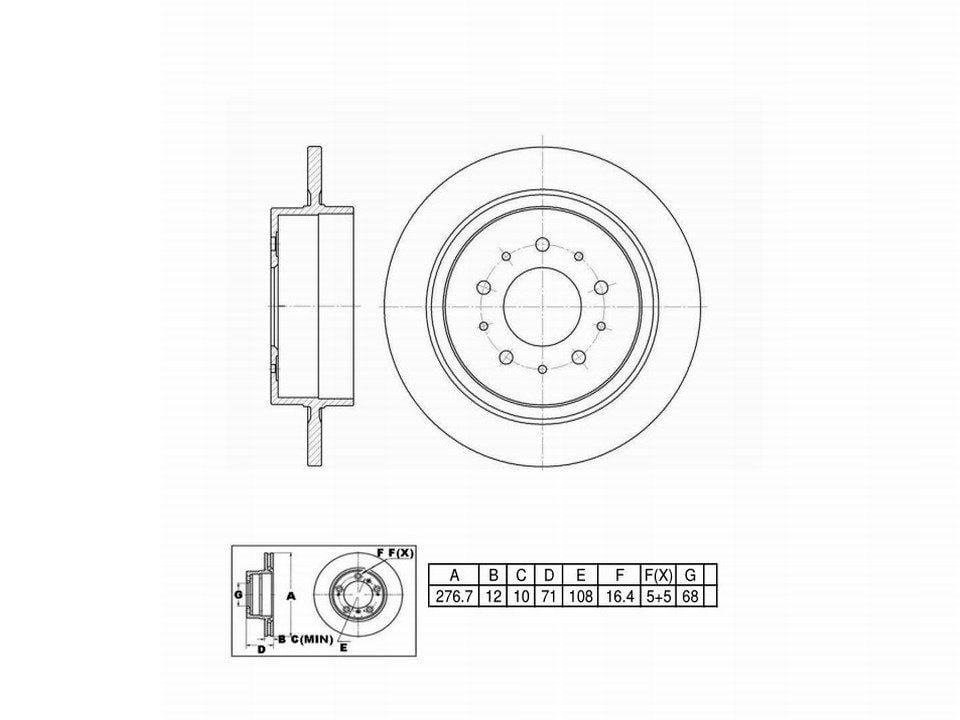 Winstop Brake Rotor, Rear WS229377, Volvo S90 1998-1997