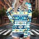thumbnail image 2 of Camiseta con Capucha Impresa de Estilo Bohemio sin Posicionamiento de Manga Larga para las Mujeres, Camisetas de Manga Larga para las Mujeres, 2 of 5