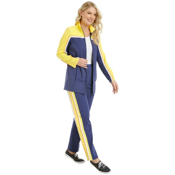 Anthony Richards - Multi Stripe Sweat Suit Set - Sweatpants and Zip Jacket Outfit - Walmart.com