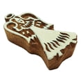 thumbnail image 3 of Decorative Peacock Wooden Block Carved Textile Stamp Collectible Blocks, 3 of 3