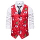 thumbnail image 2 of Nuevo Chaleco de traje con estampado navideño para hombre, vestido de fiesta de banquete de boda, chaqueta con cuello en V, chaleco, 2 of 5