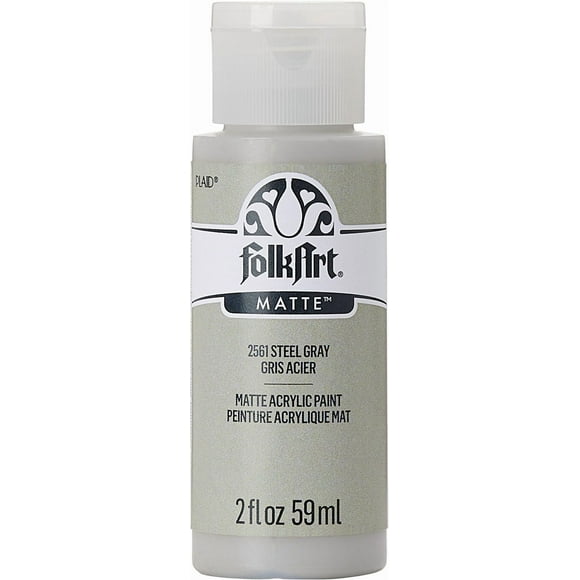 Folkart Acrylic Craft Paint 2 oz Steel Gray, FolkArt Acrylic Craft Paint