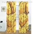 thumbnail image 2 of Yellow Cheese Black Out Curtains 84 Inch Length Curtains for Sliding Glass Doors Bedroom Living Room 2 Pack, 2 of 6