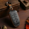 thumbnail image 2 of Ford 5-Button Smart Key Cover: Premium Crazy Horse Leather Protective Case for Fusion, Explorer, Escape, Edge, Mustang, Raptor, F-150/F-250/F-350/F-450/F-550 (2017-2024), Handcrafted with Full 360°, 2 of 6