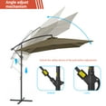 thumbnail image 4 of CHYVARY 8.2 x 8.2ft Patio Offset Umbrellas Outdoor Hanging Market Patio Umbrella, 50+ UV Protection Cantilever Outside Umbrellas for Yard, Pool and Deck,Taupe, 4 of 6