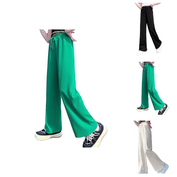 Pants for Girls Casual Pants for Girls Teen Children Casual High Elastic Waist Drawstring Loose Fit Sweatpants for Girls Stylish Streetwear