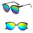 thumbnail image 2 of Polarized Oversized Cat Eye Sunglasses for Women Men, Retro Round Large Frame Sun Glasses, UV Protection Vintage Fashion Shades for Driving, Travel, Outdoor, Lightweight Eyewear, Purple, 2 of 7