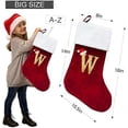 thumbnail image 3 of HOME'S FRIEND Christmas Stockings with Letters, 18 Inch Plush Monogram Christmas Stockings,Name Initial Large Embroidered Stockings,Christmas Tree Dec, 3 of 5