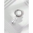 thumbnail image 4 of 1pc Men's Stainless Steel Ear Cuff Pearl Dangle Fashion Minimalist Earring, 4 of 5