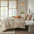 thumbnail image 2 of 6 Piece Reversible Quilt Set with Throw Pillows Orange Full/Queen, 2 of 10