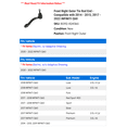 thumbnail image 2 of Front Right Outer Tie Rod End - Compatible with 2014 - 2015, 2017 - 2022 INFINITI Q60 2018 2019 2020 2021, 2 of 2