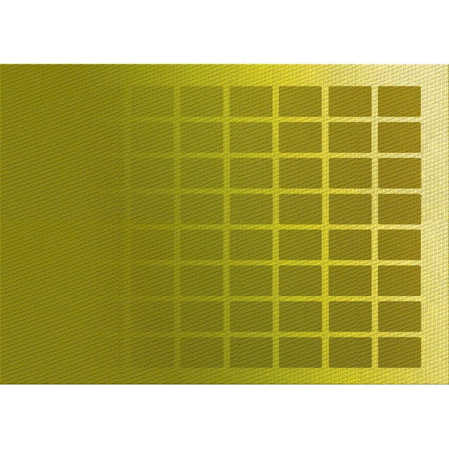 Ahgly Company Tapis Rectangulaire d'Intérieur Lavable en Machine, Transitionnel, Jaune Foncé et Vert, 5 Pieds x 8 Pieds