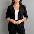 thumbnail image 4 of fatyb Womens Plus Size Cardigan Half Sleeve Lightweight Jacket Open Front Summer Casual Loose Cover Up, 4 of 7