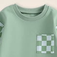 thumbnail image 5 of Splozh Fall Baby Boy Clothes Cute, Toddler Baby Boys Colorblock Long Sleeve Sweatshirt Jogger Pants Set,Green,0-6 Months, 5 of 5