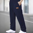 thumbnail image 2 of Men Pants Mens Straight Leg Cargo Slacks Relaxed Fit Sport Pants Jogger Sweatpants Outdoor Trousers Men's Solid Pencil Trousers Men's Pants Workwear Pants Long Pants, 2 of 7