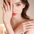 thumbnail image 4 of Anillo SMILEST de plata 925 con forma de moissanita redondo de 2 quilates para mujer, 4 of 8