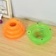 thumbnail image 5 of EeaseMX 1 juguete interactivo para gatos de tres niveles con forma de pista, divertido plato de entretenimiento redondo, suministros para gatos (verde), 5 of 7