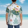 thumbnail image 4 of Kll Men'S Hawaiian Shirt Short Sleeve Button Down Beach Shirts-Turtle And Sea Life, 4 of 7