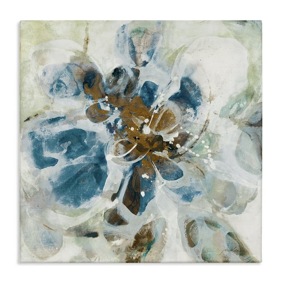 Stupell Industries Distorted Splatter Abstraction Abstract Painting Gallery Wrapped Canvas Art Print Wall Art, 17 x 17