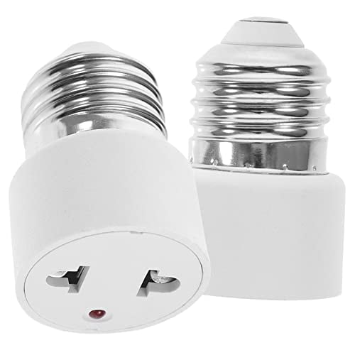 2pcs E27 Convertisseur de Douille d'Ampoule à E27 Convertisseur Adaptateur de Répartiteur de Douille Accessoires de Répartiteur