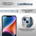 thumbnail image 4 of Marble Pattern Case for iPhone 14, Slim Fit Lightweight Soft Silicone Shockproof Transparent Clear Phone Case with Wireless Charging Magsafe Lens Protection Cover,Marble-B, 4 of 7
