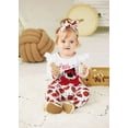 thumbnail image 2 of PatPat 3pcs Baby Girl Ladybug Long Sleeve Romper and Bowknot Trousers Set,Fall Clothes Newborn Outfit,0-18 Month, 2 of 11