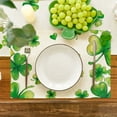 thumbnail image 6 of Sm:)e Shamrock Clover Lucky Irish St. Patrick's Day Placemats Set of 4, 12x18 Inch Seasonal Spring Table Mats for Party Kitchen Dining Decoration, 6 of 7