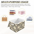 thumbnail image 7 of Black Month Vintage Style Large Storage Bins with Linen Collapsible Lid Storage Box 16.7 x 12.6 x 11.8in, 7 of 7