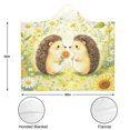 thumbnail image 3 of Sunflowers Hedgehog Wearable Blanket Hoodies for Women Men Adults Hedgehog Lovers Cute Hedgehogs Hooded Blankets for Camping Office Decor Birthday Gifts 50×60 Inch, 3 of 5