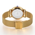 thumbnail image 5 of BERNY Men's Quartz Watch, Classic Casual Wrist Watch with Stainless Steel Mesh Band, Small Second Sub-Dial, 5ATM Waterproof, Fashion Minimalist Dress Wristwatch for Men,Gold, 5 of 10
