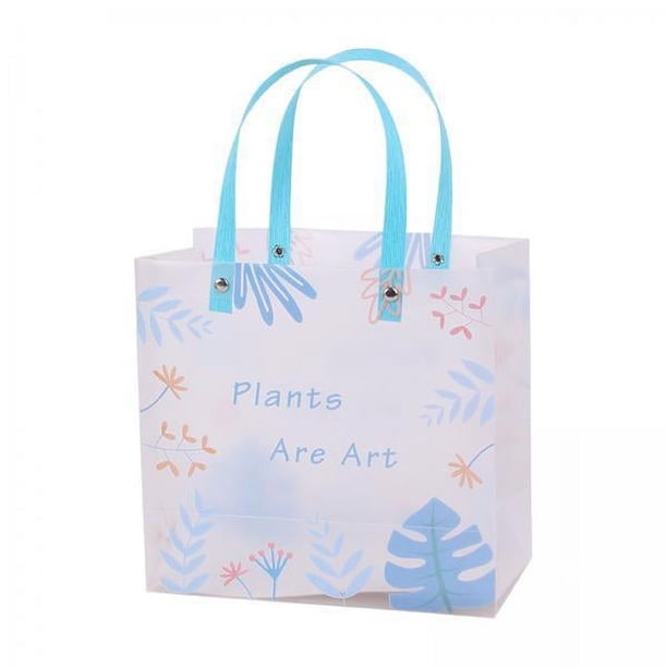 2x Bolsa de Regalo Transparente, Bolsa de Regalo para Ramo de Flores con Asas, Bolsa de Papel de Regalo Transparente, Bolsa de Compras Reutilizable Pa 2 piezas