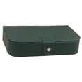 thumbnail image 3 of Estuche de almacenamiento de joyas, caja de viaje portátil para pulseras, collares y anillos. Verde, 3 of 9