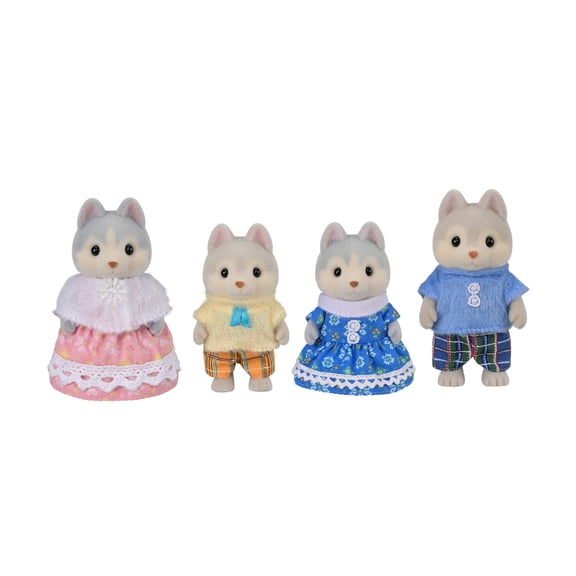 Calico Critters Husky Family, Set of 4 Collectible Doll Figures