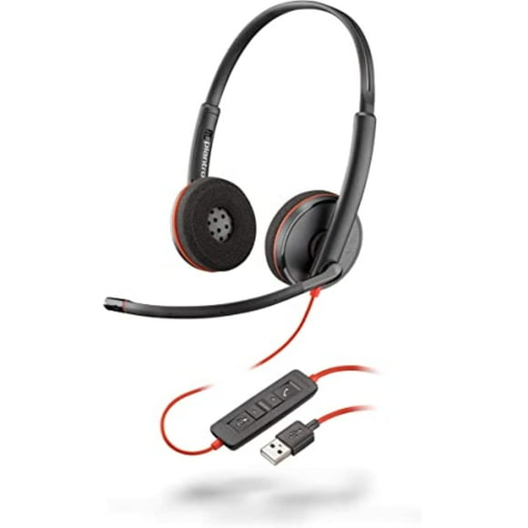Auriculares Plantronics Blackwire C3220 estéreo con cable negro
