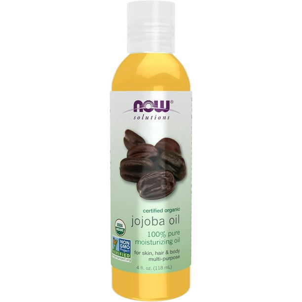 Aceite para El cuidado de la piel y cabello NOW Jojoba Orgánico 100% Puro