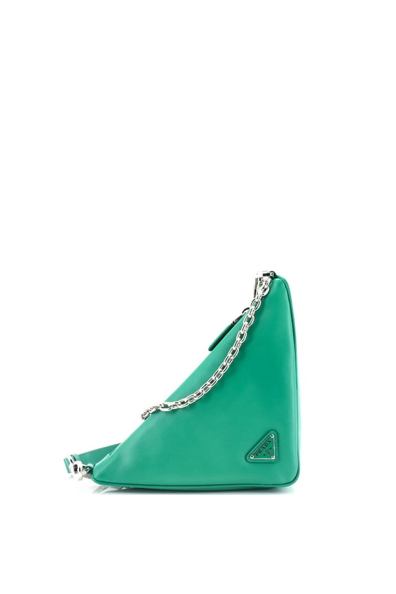 Pre-Owned Triangle Logo Zip Crossbody Bag Embossed Grace Lux Small By Rebag