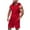 Red, variant on GERsome Mens 2 Piece Outfits Zip Up Sleeveless Tank Tops and Shorts Sets Summer Athletic Tracksuits Casual Hoodie Sports Gym Sets M-3XL