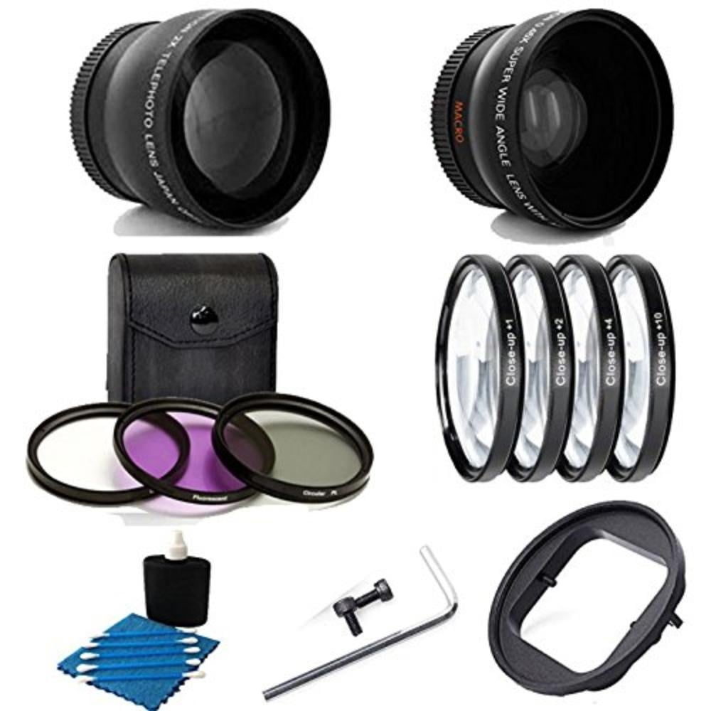 Deluxe Lens Kit For Gopro Hero4 Hero3+ Camera 52MM 2X Professional