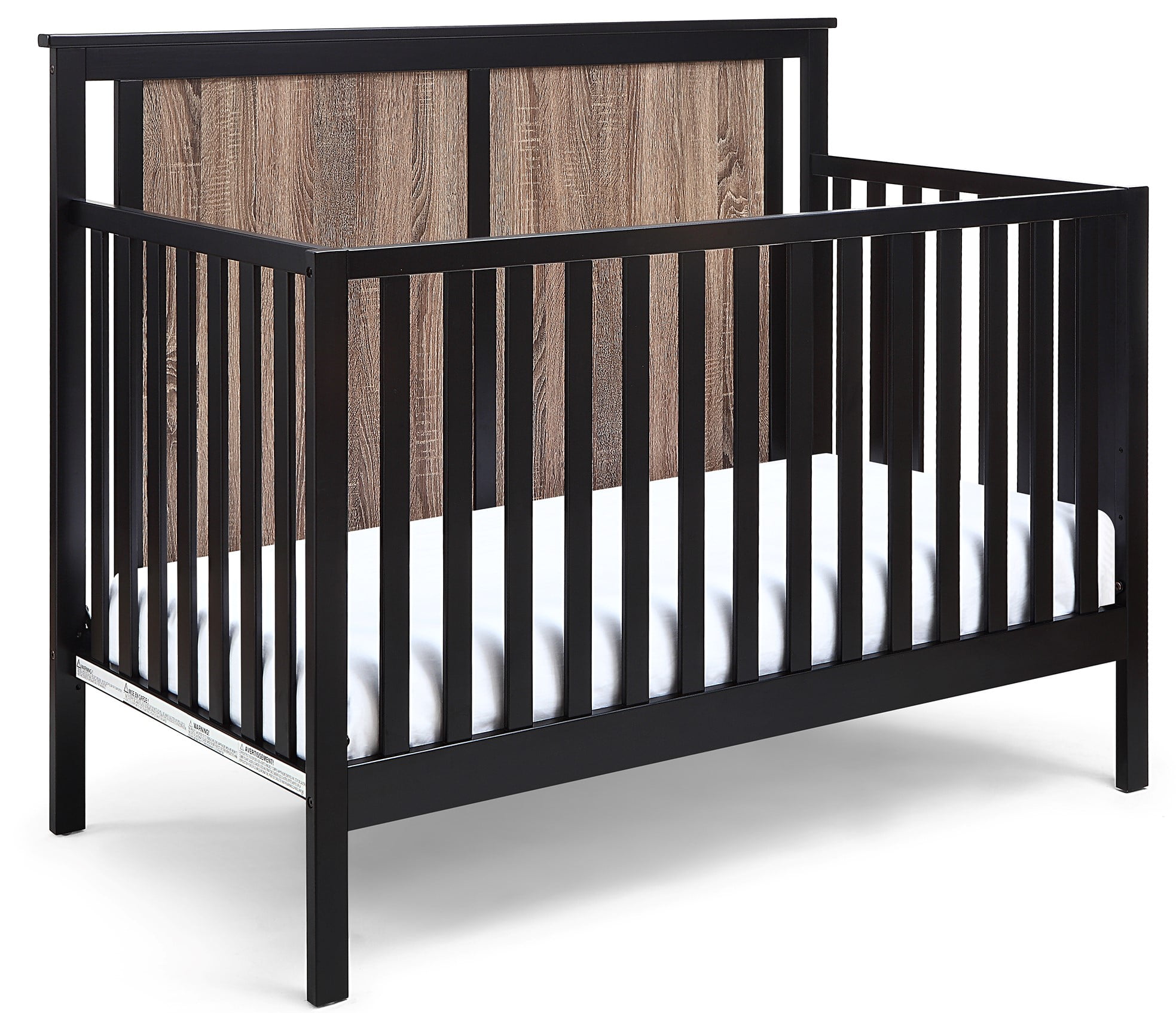 Suite Bebe Connelly Crib in Black and Vintage Walnut Finish