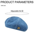 thumbnail image 2 of Gorra de vendedor de periódicos para mujer, gorros de invierno, gorra de vendedor de periódicos de algodón lavado para exteriores, gorra de vendedor de periódicos, gorra francesa, clásica,, 2 of 5