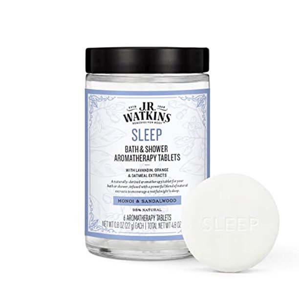 J.R. Watkins Sleep Bath & Shower Aromatherapy Tablets, Monoi
