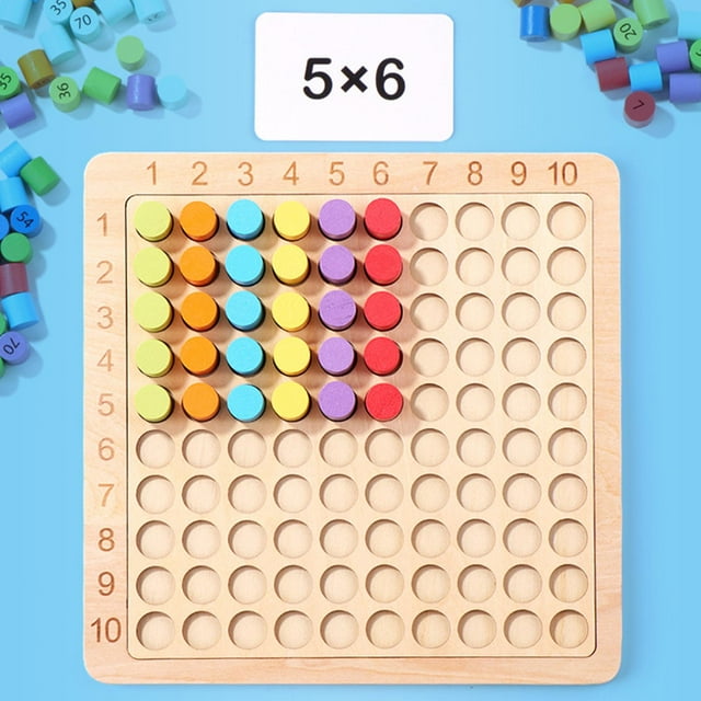 tabla de multiplicar,tablero de multiplicación de madera tabla gráfico juego de matemáticas,montessori matemáticas materiales juguetes tablero rompecabezas,preescolar aprendizaje juguetes perfke tabla de multiplicar