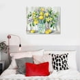 thumbnail image 5 of Nawypu  Watercolor Lemons In Mason Jar Landscape Canvas Wall Art Print, Farmhouse Citrus Floral Bouquet Painting, Lemons and Limes Artwork, 5 of 6