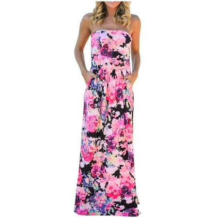 

Red Dress White Dress Women Fashion Women s Casual Sleeveless Printing Breast Wrap Floor-Length Dress on Clearance Summer Dresses Pink Dress Red Dress Homecoming Dresses Black M